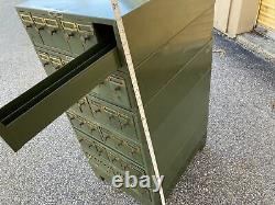 Vintage Industrial Metal Paragon Tray Drawer Organizer 6 Cabinets 6 Drawers+LEGS