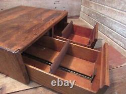 Vintage Industrial Office 2 Drawer Wood File Cabinet Beautiful