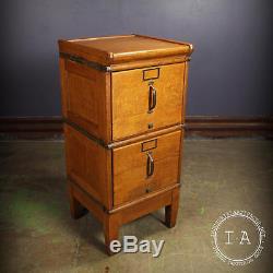 Vintage Industrial Yawman Erbe 2 Drawer Filing Cabinet