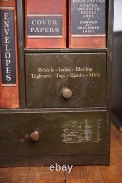 Vintage Industrial file cabinet ledger book holder Salesman Sample antique metal
