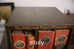 Vintage Industrial file cabinet ledger book holder Salesman Sample antique metal