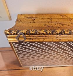 Vintage Italian Gilded Shadow Box Display Cabinet with Mirrored Back & Glass Door
