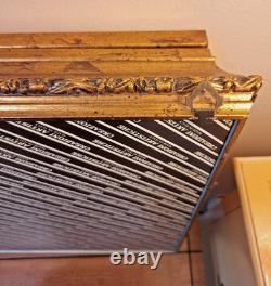 Vintage Italian Gilded Shadow Box Display Cabinet with Mirrored Back & Glass Door