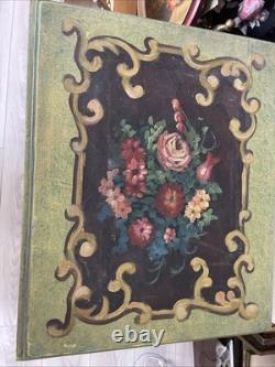Vintage Italian Venetian Handpainted Front/Side/Top 1 Door Cabinet Drawer