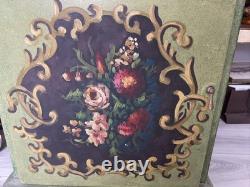 Vintage Italian Venetian Handpainted Front/Side/Top 1 Door Cabinet Drawer