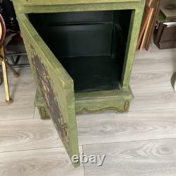 Vintage Italian Venetian Handpainted Front/Side/Top 1 Door Cabinet Drawer