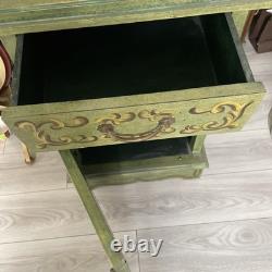 Vintage Italian Venetian Handpainted Front/Side/Top 1 Door Cabinet Drawer