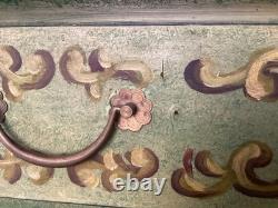 Vintage Italian Venetian Handpainted Front/Side/Top 1 Door Cabinet Drawer