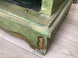 Vintage Italian Venetian Handpainted Front/Side/Top 1 Door Cabinet Drawer