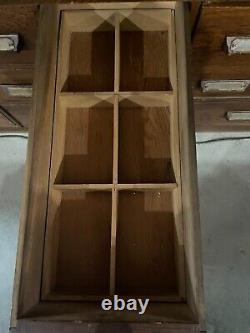 Vintage J. D. Warren Oak Hardware Store/ General Store 8 Ft Wide Display Cabinet