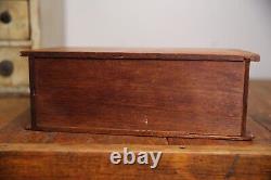 Vintage Jas Smith & Sons Sewing Needle Spool Cabinet Wood Apothecary drawer box