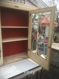 Vintage Keystone Hooser Cabinet Hutch with Mirrors 30s 40s Retro