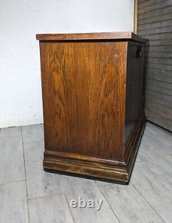 Vintage Lane 1960s Record Album Cabinet Drop Front Oak Mid Century