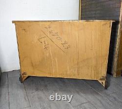 Vintage Lane 1960s Record Album Cabinet Drop Front Oak Mid Century