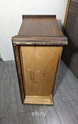 Vintage Lane 1960s Record Album Cabinet Drop Front Oak Mid Century