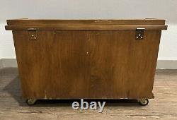 Vintage Lane 1960s Record Album Cabinet Lift Up Top with Key and Hang Tags 1969