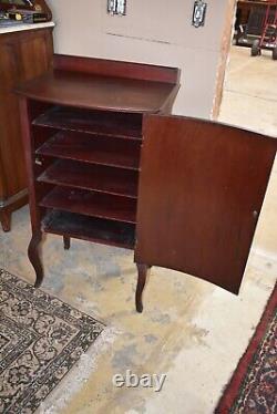 Vintage Larkin Mahogany Music, Record Cabinet, Stand