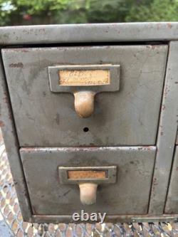 Vintage Library Bureau Sole Makers 4 Drawer Card Catalogue Box