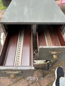 Vintage Library Bureau Sole Makers 4 Drawer Card Catalogue Box
