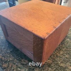 Vintage Library Bureau Sole Makers 4 Drawer Library Card Catalog File Cabinet