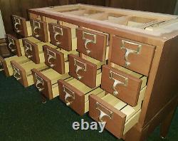 Vintage Library Card Catalog 45 drawers modular design antique furniture