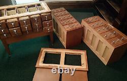 Vintage Library Card Catalog 45 drawers modular design antique furniture