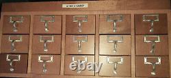 Vintage Library Card Catalog 45 drawers modular design antique furniture