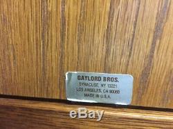 Vintage Library Card Catalog Gaylord Brothers 4 Drawer Oak Tiger Wood Storage