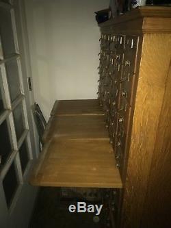Vintage Library Catalog Cabinet