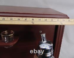 Vintage MCM Mid Century Modern Table Hiding Bar Martini Shaker Glass Holder