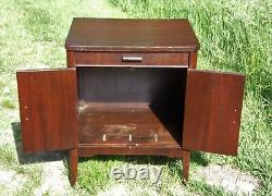 Vintage Mahogany Nightstand Bedside Cabinet End Table Record Cabinet