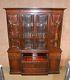 Vintage Mahogany Regency Style Breakfront Withbubble Glass & Leather Butler's Desk
