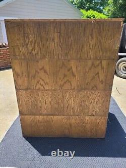 Vintage Map Blueprint Architect Flat File Cabinet 20 Drawers