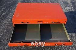 Vintage Map Cabinet industrial metal file box printers type set brass handles