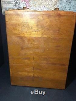 Vintage Maple Card Catalog Library Chest Four Drawer Antique