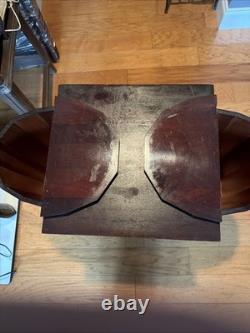 Vintage Martha Washington Mahogany Sewing Cabinet Table 3-Drawer Mid-Century