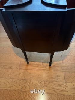 Vintage Martha Washington Mahogany Sewing Cabinet Table 3-Drawer Mid-Century