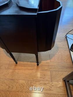 Vintage Martha Washington Mahogany Sewing Cabinet Table 3-Drawer Mid-Century