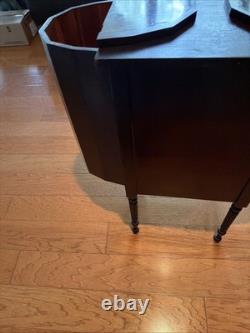 Vintage Martha Washington Mahogany Sewing Cabinet Table 3-Drawer Mid-Century