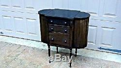Vintage Martha Washington Sewing 3 Drawers&2 Sides Sections Stand Cabinet Table
