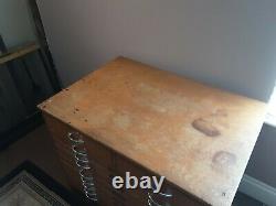 Vintage Mayline Oak Flat File Cabinet