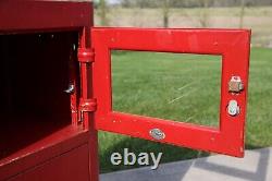 Vintage Medical Cabinet Bathroom storage metal Industrial Dental cart red