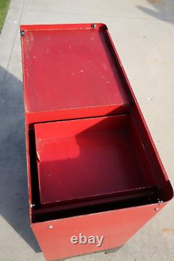 Vintage Medical Cabinet Bathroom storage metal Industrial Dental cart red