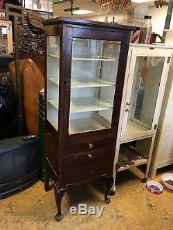 Vintage Medical Cabinet LOT - antique dental steel metal industrial machine age