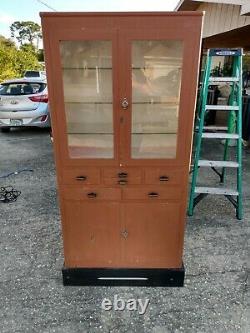 Vintage Medical cabinet and workbench (check pictures, read description)