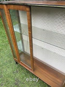 Vintage Mid Century Antique Glass Display China Cocktail Drinks Cabinet