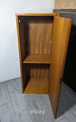 Vintage Mid Century Danish Modern Teak Wood Cabinet with Door, Shelf