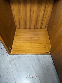 Vintage Mid Century Danish Modern Teak Wood Cabinet with Door, Shelf