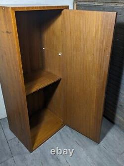 Vintage Mid Century Danish Modern Teak Wood Cabinet with Door, Shelf