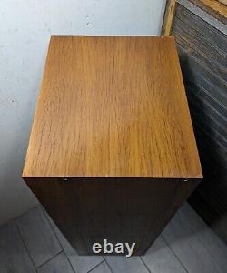 Vintage Mid Century Danish Modern Teak Wood Cabinet with Door, Shelf